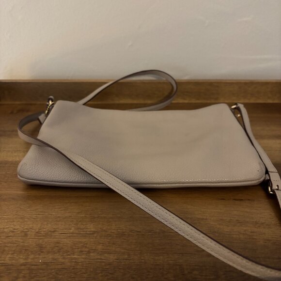Coach Taupe Gray Leather Journal Crossbody - Picture 6 of 10